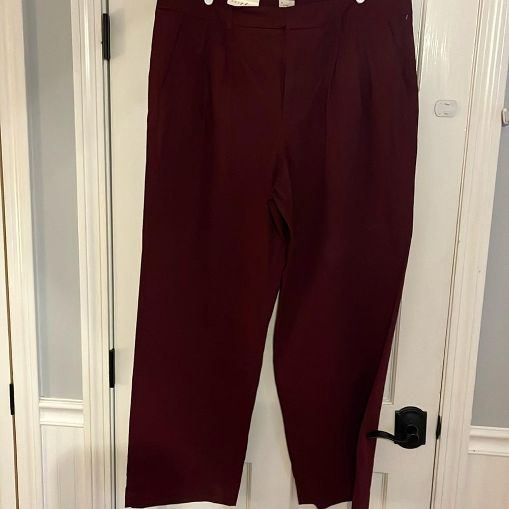 Burgundy wide Leg pant. Target - a new day